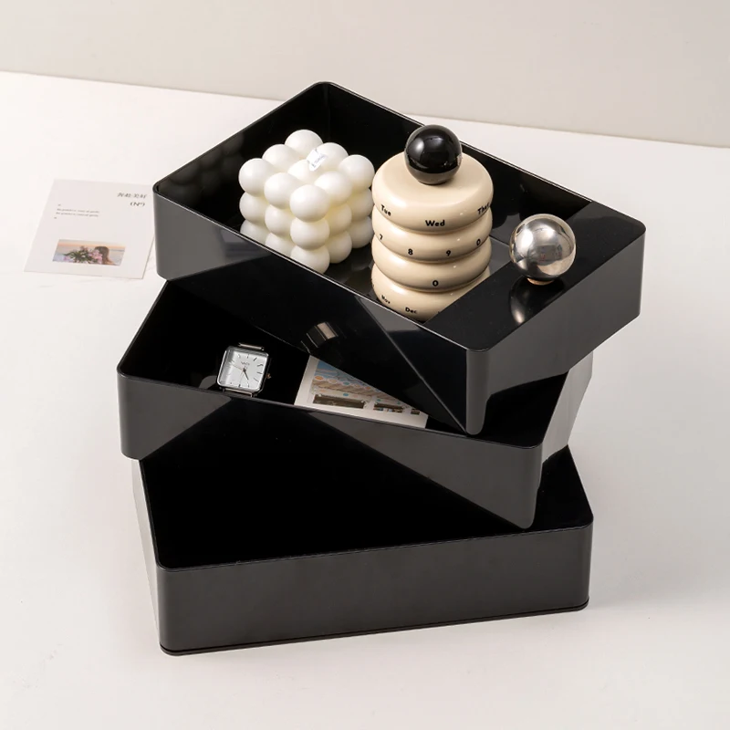 EpeiusHome 노르딕 회전식 보관함, 다층 드레서 화장품, 스킨 케어 립스틱, 쥬얼리 잡화