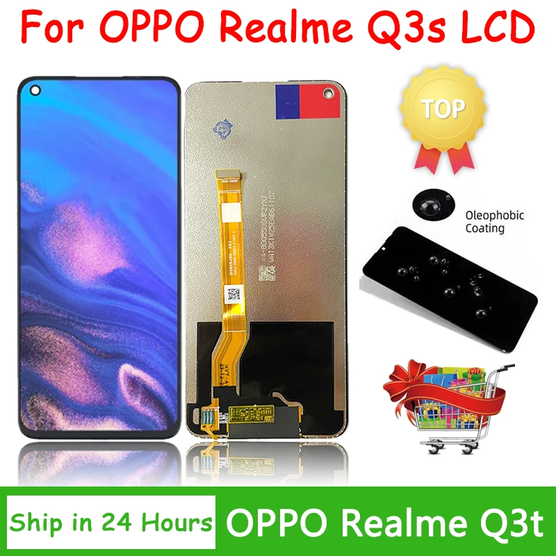 

6.6“ AAA Quality For OPPO Realme Q3s Q3t LCD Q3 s Q3 T Display Touch Screen Replacement Digitizer Assembly Glass Sensor