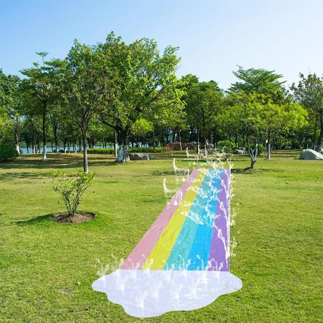 15Ft Lawn  Rainbow Water Slides for Kids Children Boys & Girls Summer Backyard 4
