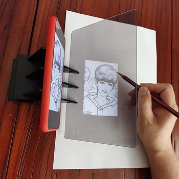 Tavolo da Disegno con Proiezione, Proiettore per Tracciare e Disegnare con Supporto a Riflessione Ottica e Funzione di Dimmerazione