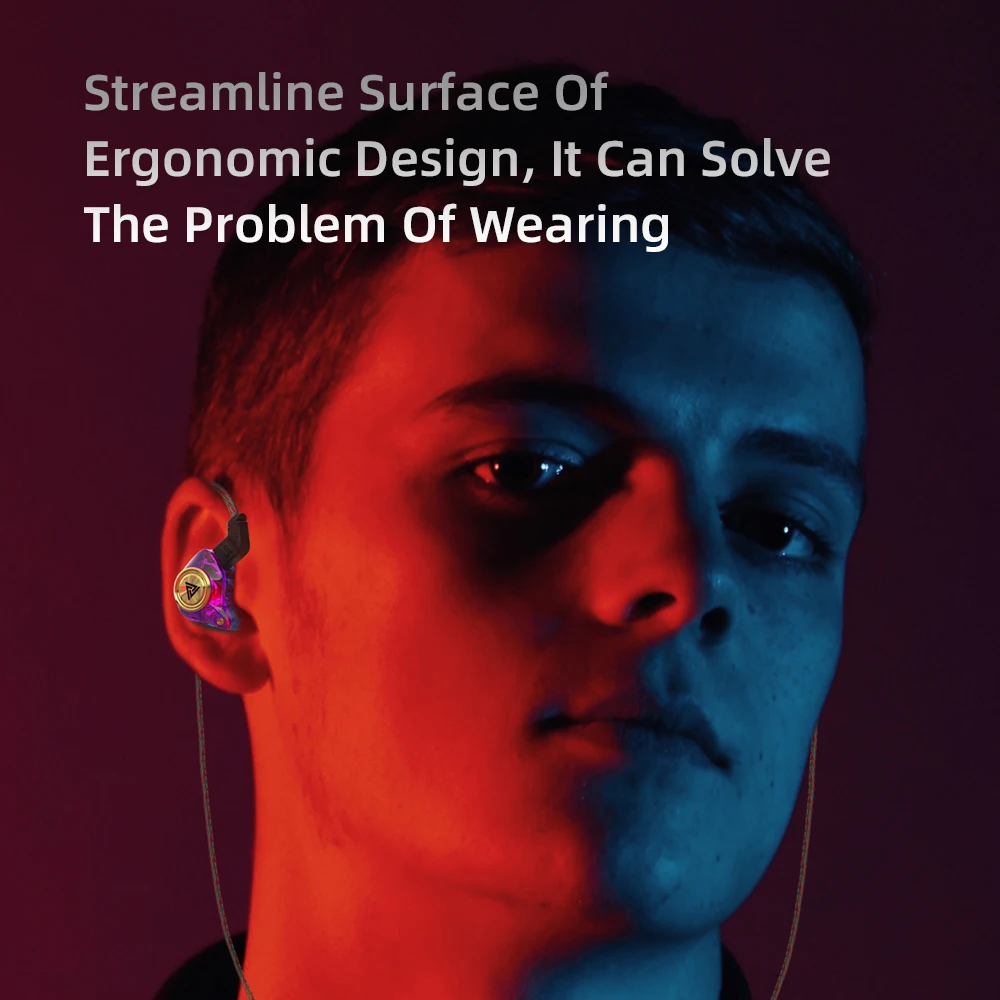 QKZ AK3 FiLe Wired Earphone with Microphone HiFi Music Monitor Bass Headphones Noise Cancelling Headset For Sport Gaming Earbuds 6