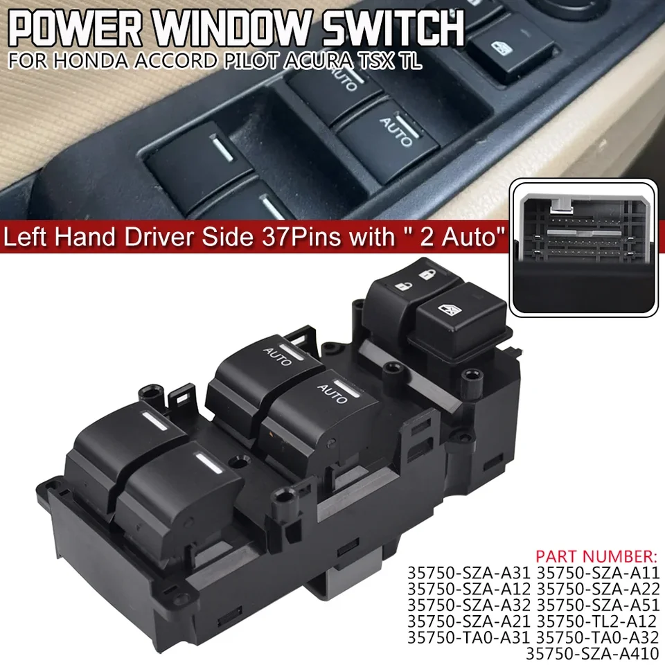 Alzacristalli Anteriore Sinistro. per HONDA ACCORD TOURER (CW) Executiv