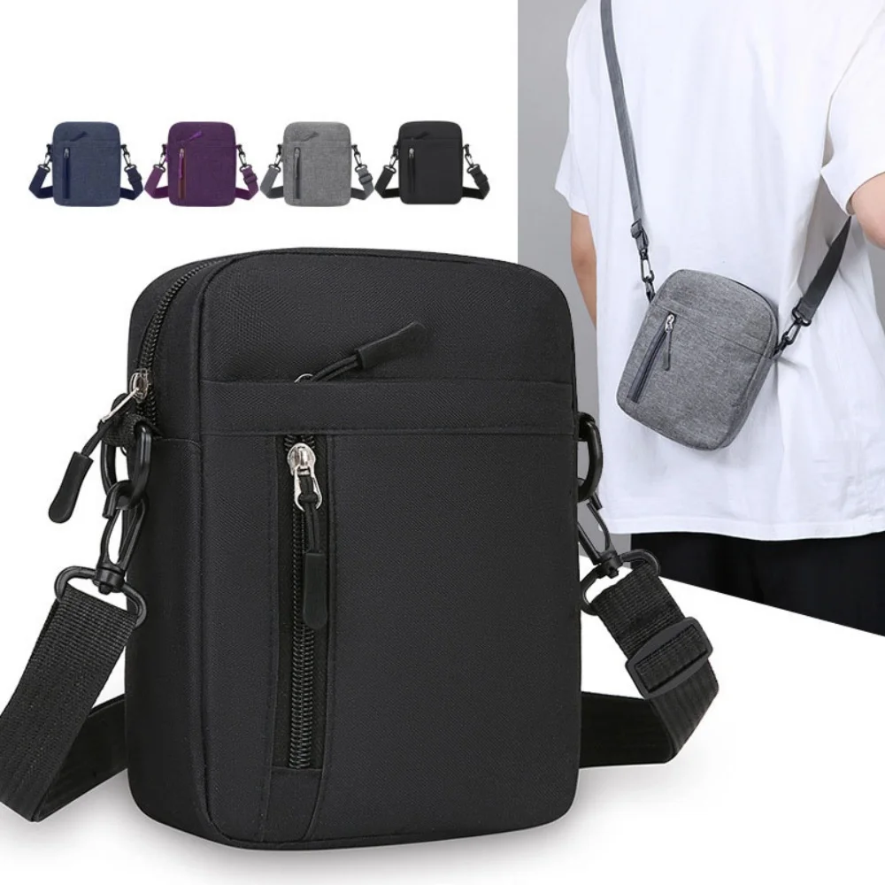 Messenger Sling Bags For Men Casual Small Zipper Crossbody Pouch Simple Small Crossbody Shoulder Bag Sports Crossbody Bags