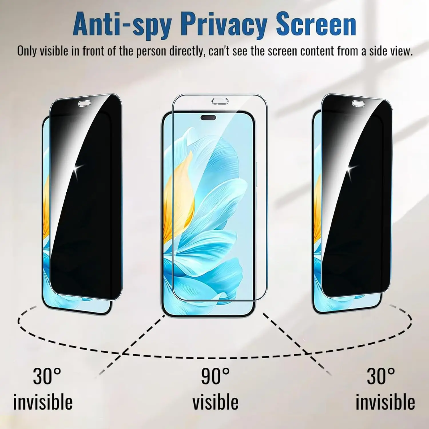 2 قطعة واقي شاشة مضاد للتجسس لهاتف Honor 200 Lite...