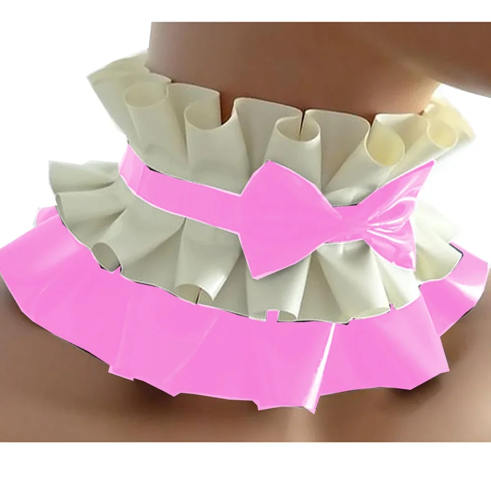 Bow Knot Neck Choker, PVC Necklace, Sexy Bow Knot Collar, Role Play, Vinyl Lolita Collar, Sissy Cosplay Props