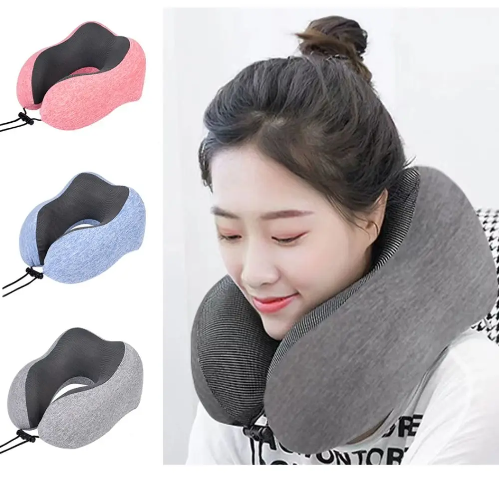 

Memory Foam Travel Pillow New U-Shape Breathable Cover Neck Cushion Carry Bag Machine Washable Neck Pillow Airplane
