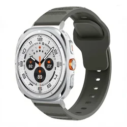 Breathable Sports Silicone Watch Strap Replacement Bracelet, 47mm for Galaxy Ultra 47mm (Army green)