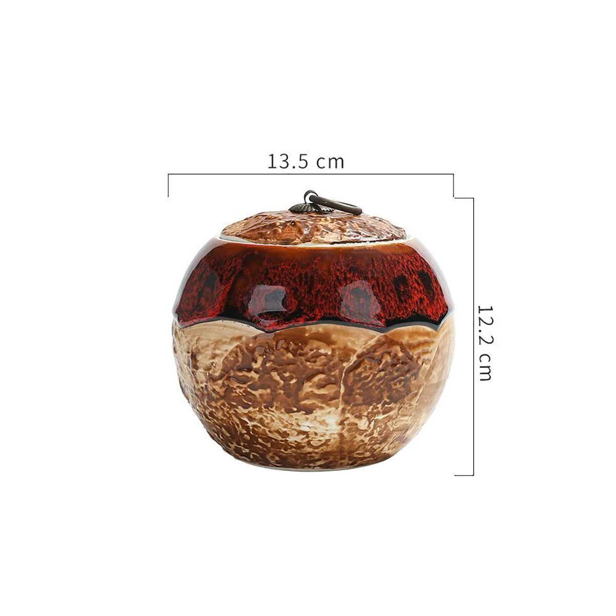 Creative Kiln Porcelain Glaze Ceramic Storage Pot Indoor Sealed Tea Pot Moisture-proof Food Coffee Pot Ornament Home Decoration 6