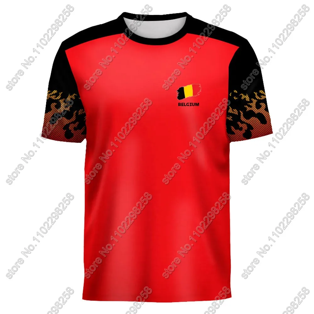 Maillot Belgium National Jersey team Fans T Shirts 3D Print Mens Shorts Running Streetwear Casual Training Suit Clothe