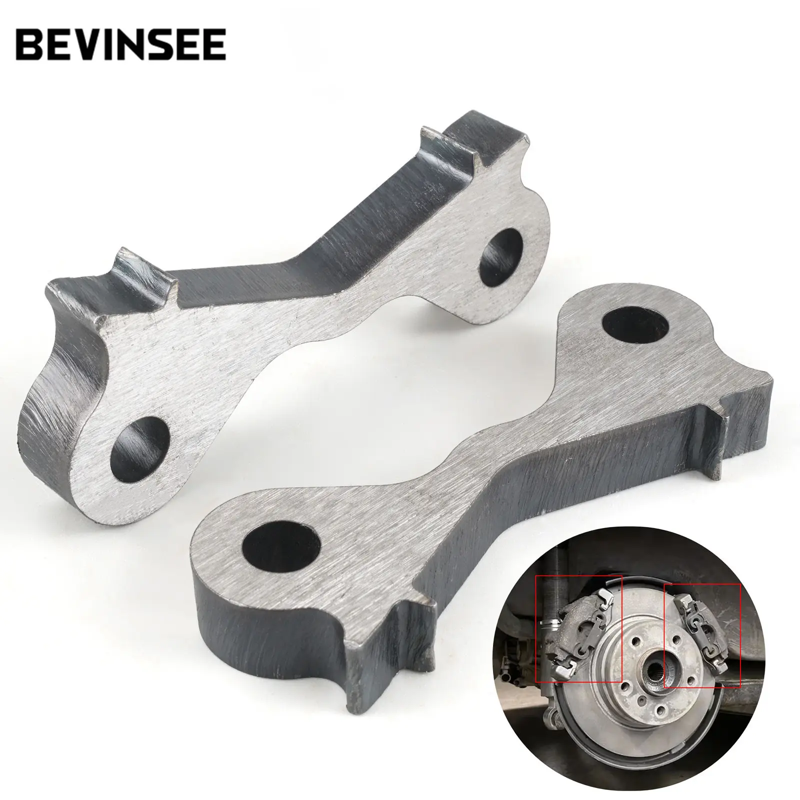 Steel Drift Dual Brake Calipers Adapters Weld-on for BMW E46 E36 All Rear Trailing Arms BEVINSEE