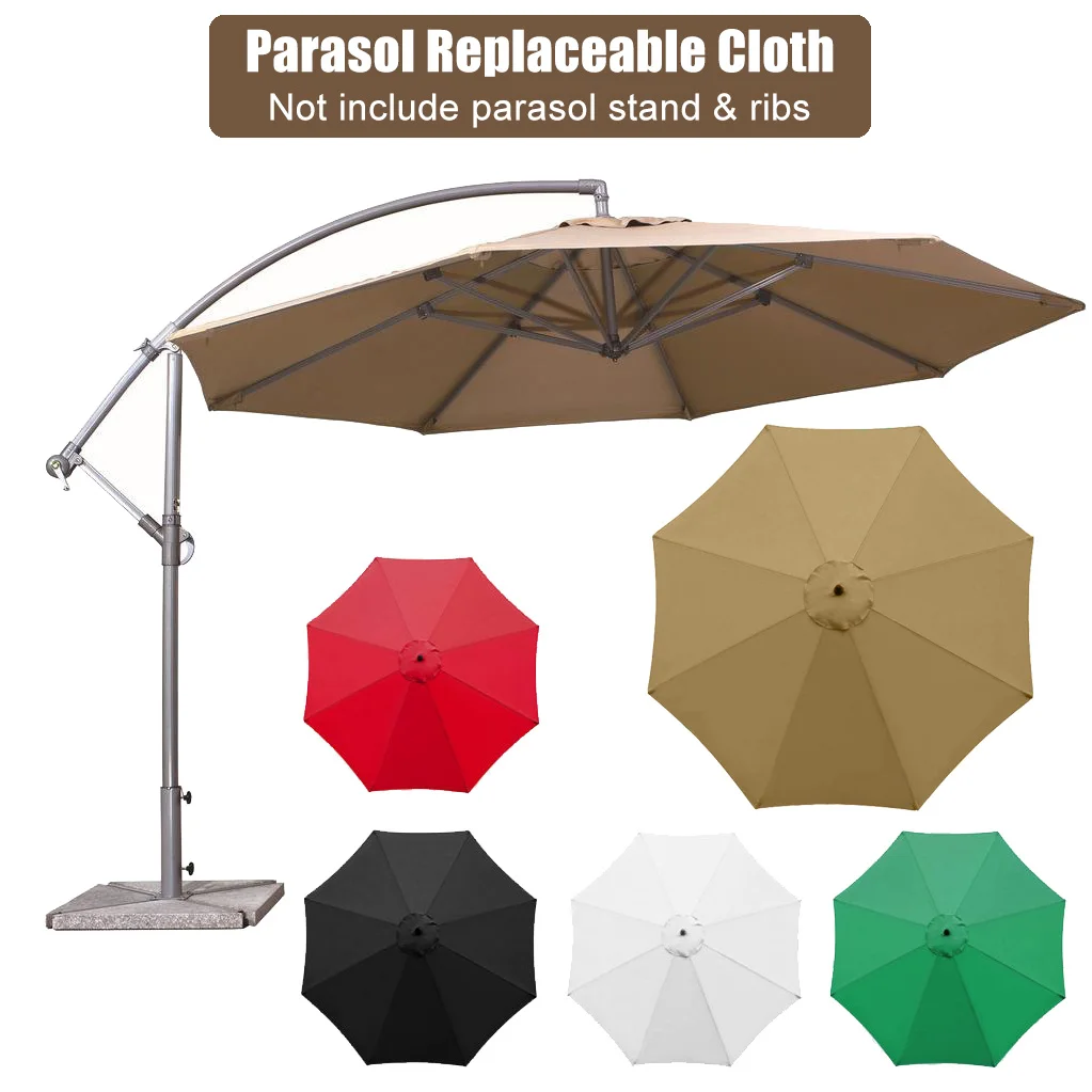 Polyester Sunshade Parasol Cloth Parasol Cover Outdoor Courtyard Umbrella Surface Replacement Cloth Rainproof Sunscreen 6/8 Ribs