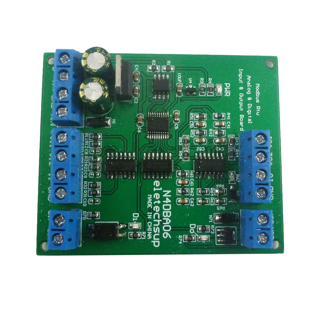 

N4DBA06 DC12V 8 Channel Analog Digital IO Module RS485 Modbus Rtu Protocol ADC DAC Analog Input Module Practical And Durable