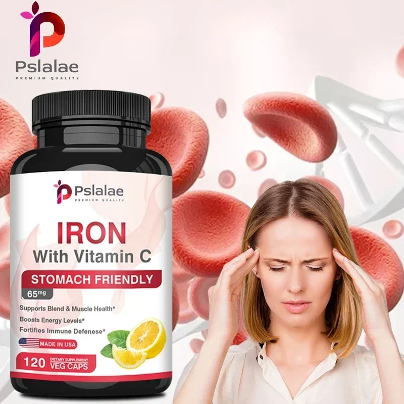 

Iron 65 Mg Carbon-based Iron and Vitamin C To Support New Blood Cell Production Gluten Free Suitable for Women Men Adults