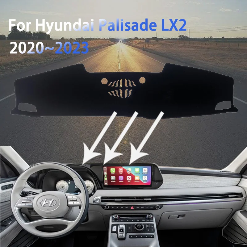 

Car Dashboard Cover Pad for Hyundai Palisade LX2 2022 2020~2023 Anti-dirty Rugs Mat Sunshade Carpet Auto Accessories Stickers