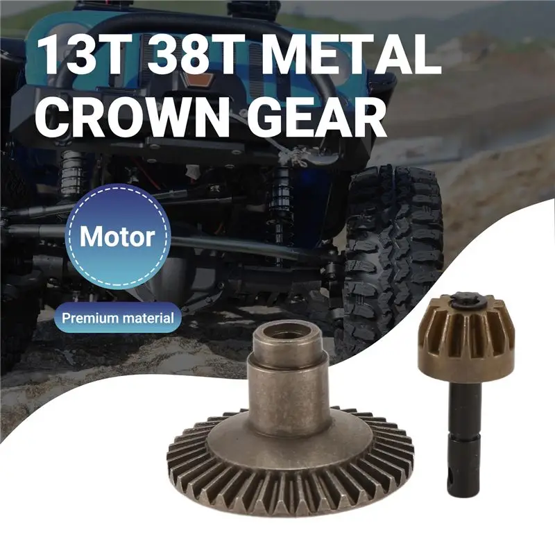 AEE1-13T 38T 메탈 크라운 기어 모터 디퍼렌셜 메인 기어 콤보 (프론트/리어 액슬용) AXIAL SCX10 90021 90022 오프로드 RC 트럭 C