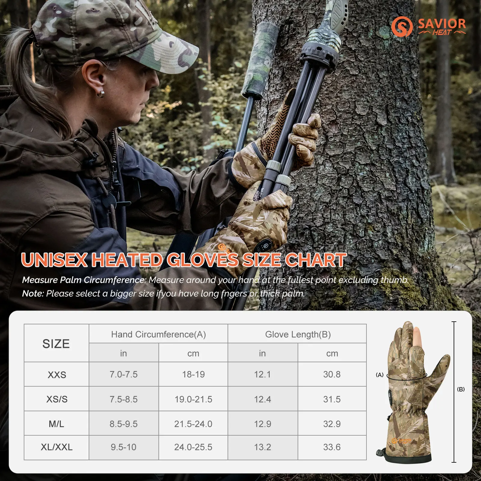 Savior Heated Hunting Gloves Winter Fishing Bluetooth Gloves 3000mAh Windproof Warm Touch Screen For Skiing Outdoor Hiking