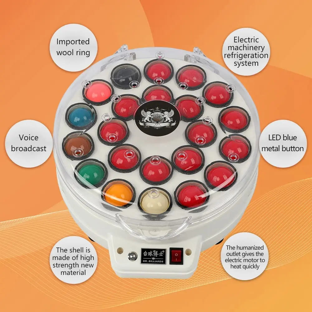 Low Price and High Quality New Design American 16 Pool Balls or English 22 Snooker Balls Clean & Polish Machine