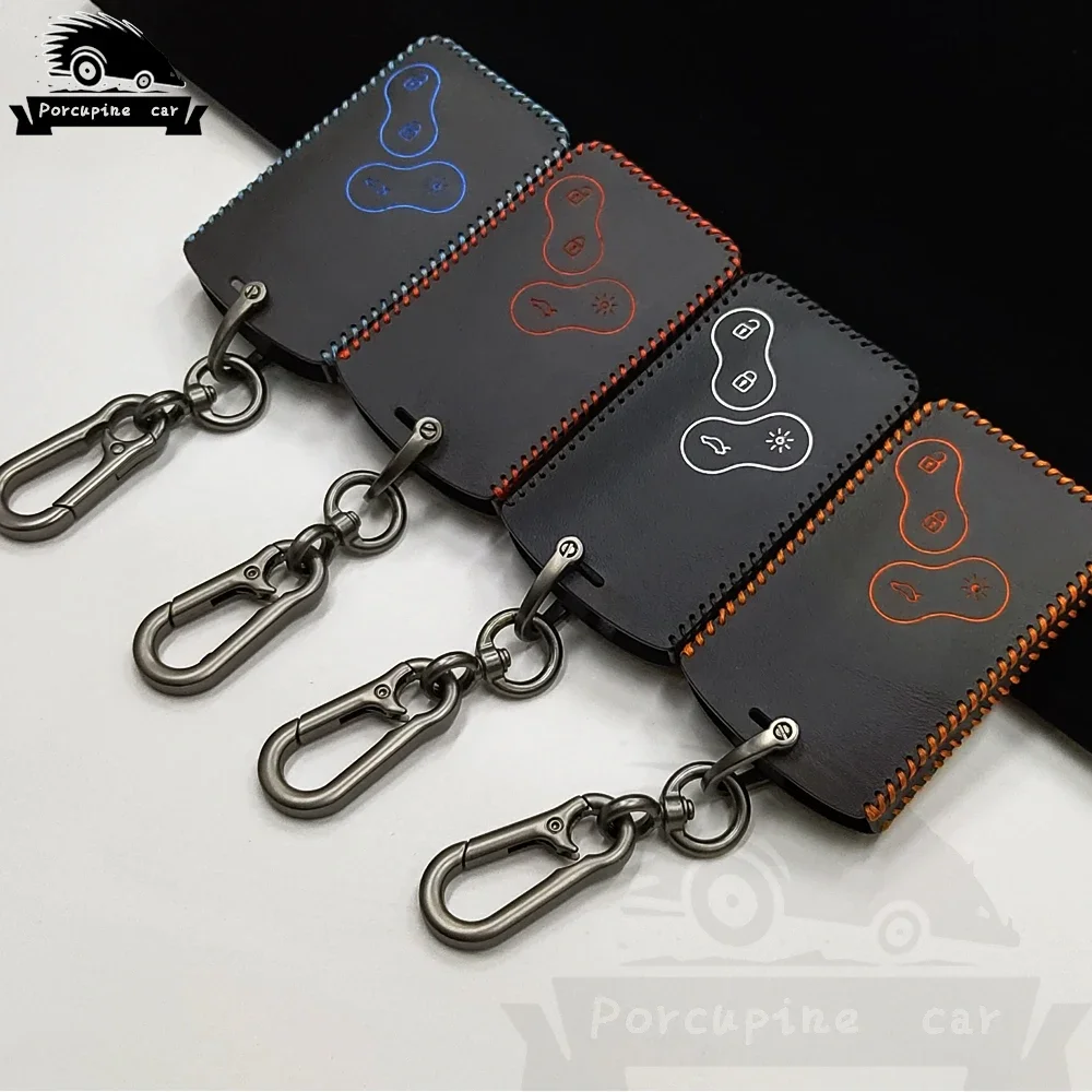Leather Key Case Holder Key Cover Keychain for Renault Clio Scenic Megane 2 3 Duster Sandero Captur Twingo Koleos