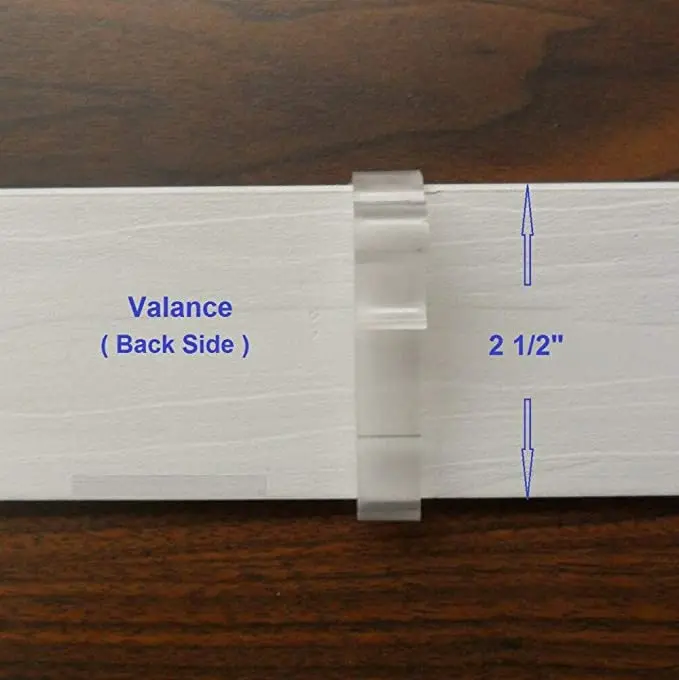 Valance Clips 10pcs 2-1/2'' Window Blinds Hidden Clip Clear Plastic for Horizontal Blinds Valance Retainer Holder 3
