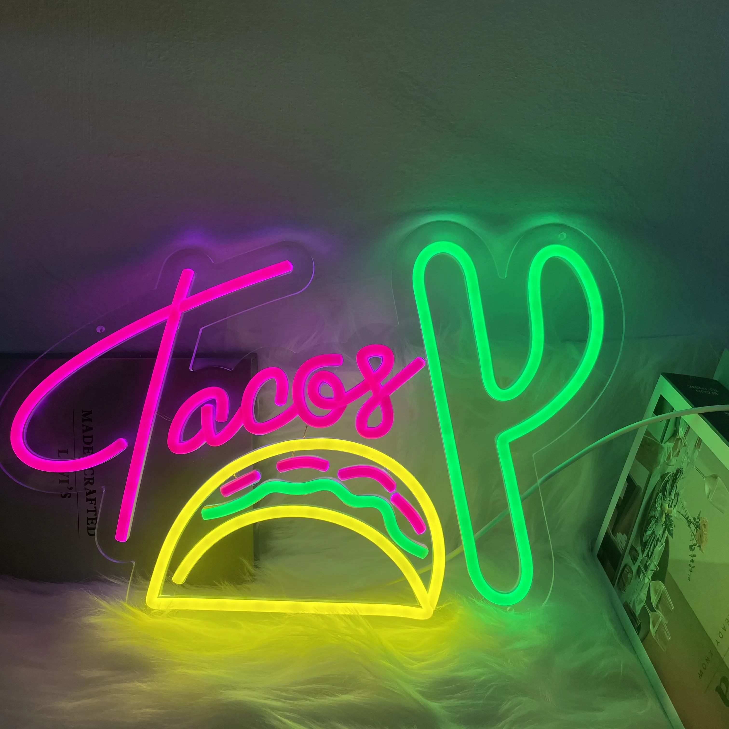 

Taco Neon Sign Food Led Sign Taco Led Neon Tacos Led Light Mexican Neon Lights Mexican