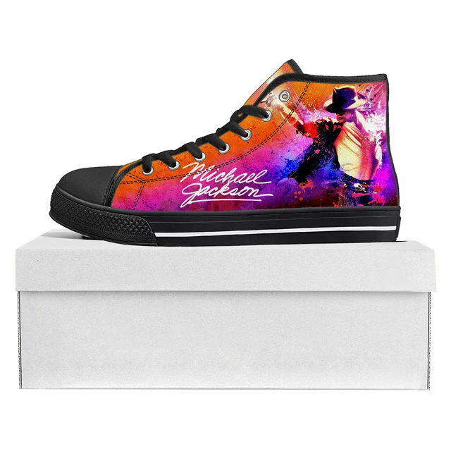 Michael Jackson Luminous High Top Canvas Shoes Unisex Lighted