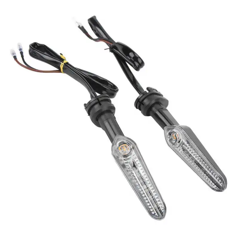 2 Pcs 12v Motorcycle Turn Signal Lights Amber Led Indicator Lamp For