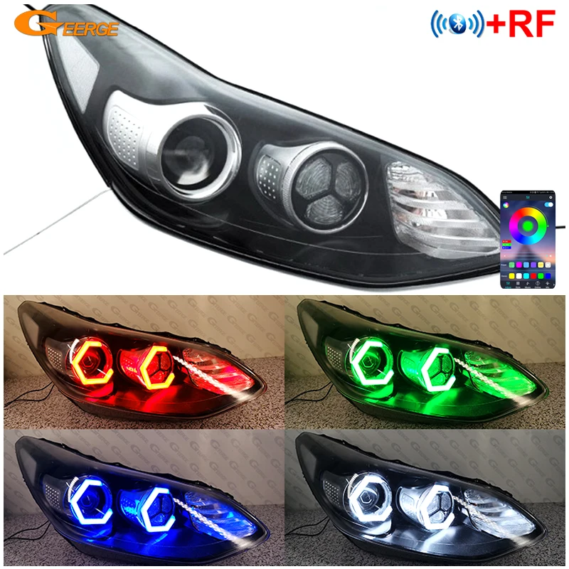 

For Kia Sportage 4 IV MK4 KX5 QL Bluetooth-compatible APP RF Remote Hexagon Hex LED Multi Color RGB Angel Eyes Kit Halo Rings