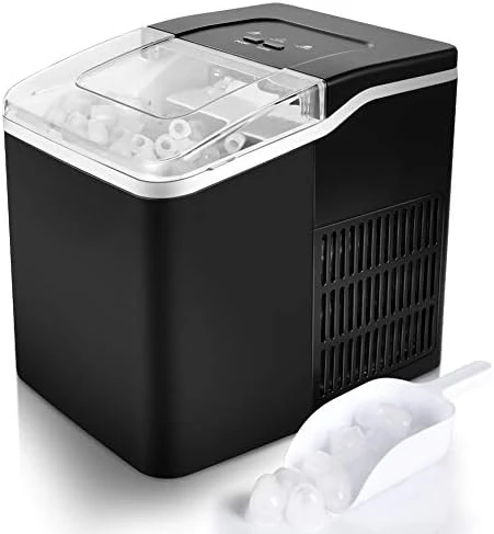 

Portable Ice Maker,Ice Maker Machine for Countertop, Self-Cleaning Function Ice Cube Maker,Make 26 lbs Ice in 24 hrs, 9 Ice Cube