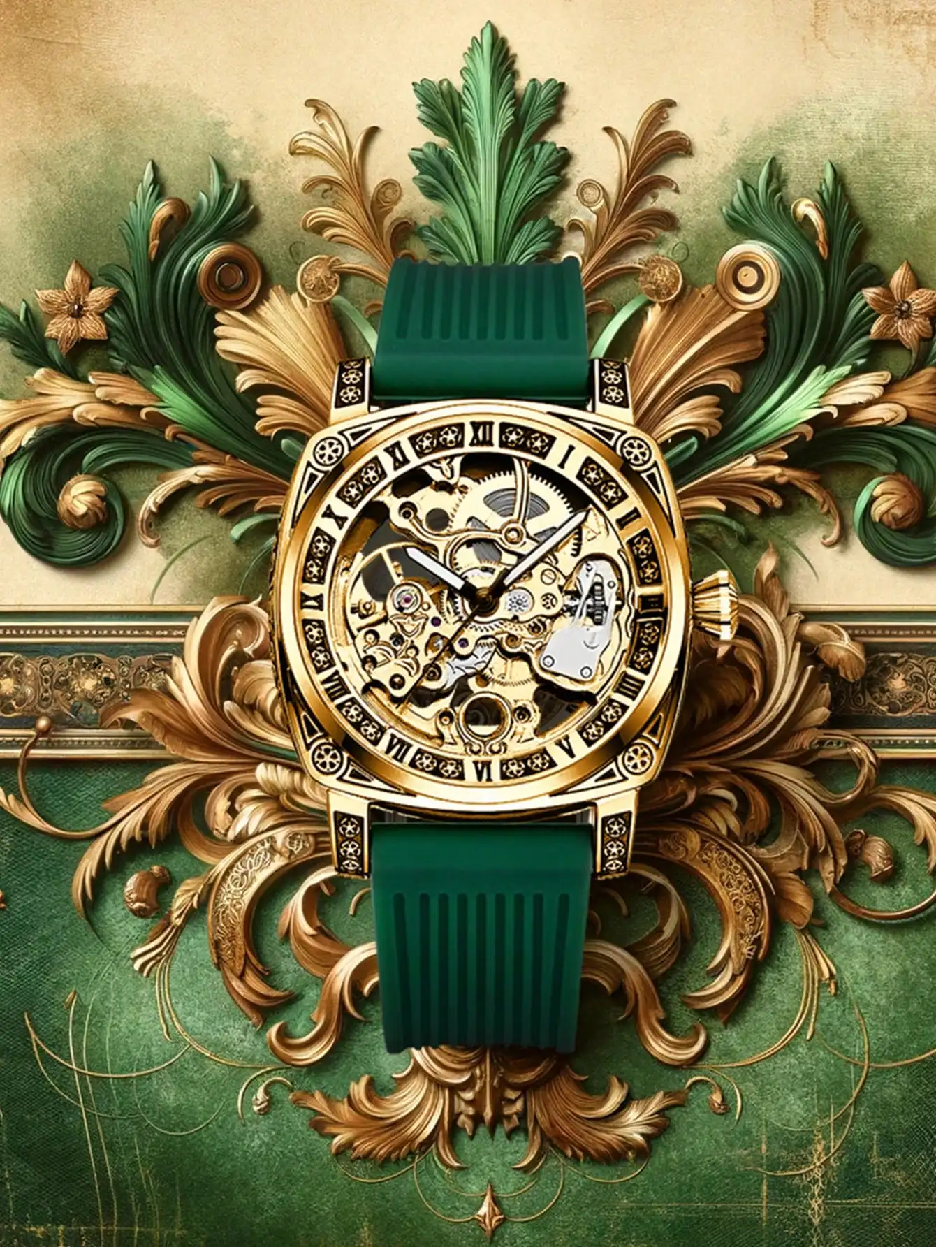 New Men Mechanical Watch Hollow out Fashion Retro luminous Business Leisure Fully Automatic Mechanical Man wrist watch