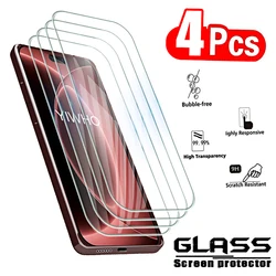 4 - Pack Tempered Glass Screen Protectors with Protective Film - iPhone 15 (Transparent)