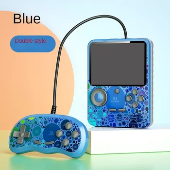 Console di gioco G6 Schermo da 3,5 pollici Supporto portatile portatile per 2 giocatori Macchina per videogiochi per bambini
