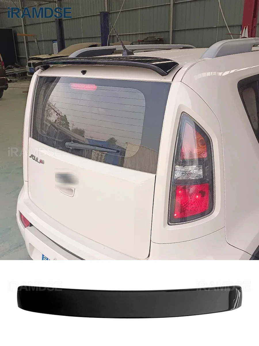 Universal Hatchback Trunk Spoiler Lip For Kia Soul (2009-2024) - Black Rear Lip Wing, Adhesive Mount