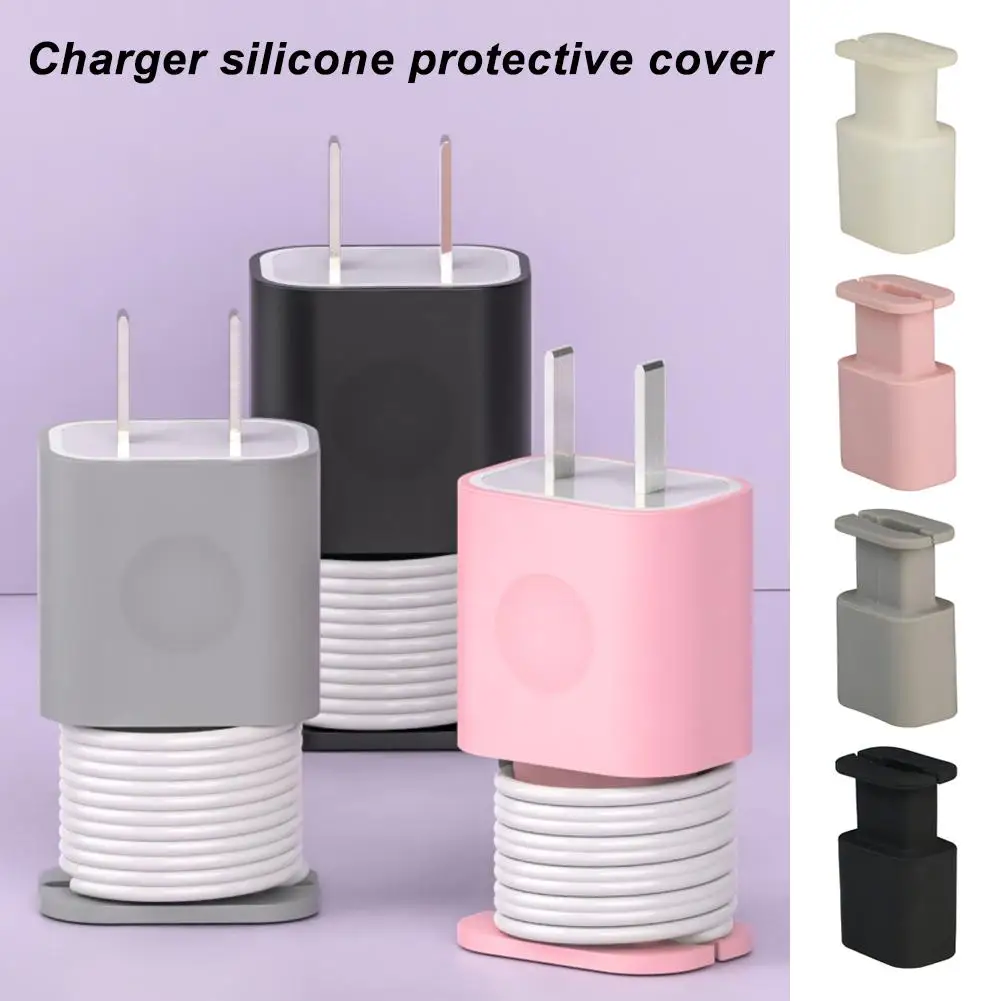 Coperchio Protettivo In Silicone Per Caricabatterie Adatto Per Apple Usb-C Ricarica Rapida 20W/18W Avvolgicavo Dati Protezione Filo Storage E3T4