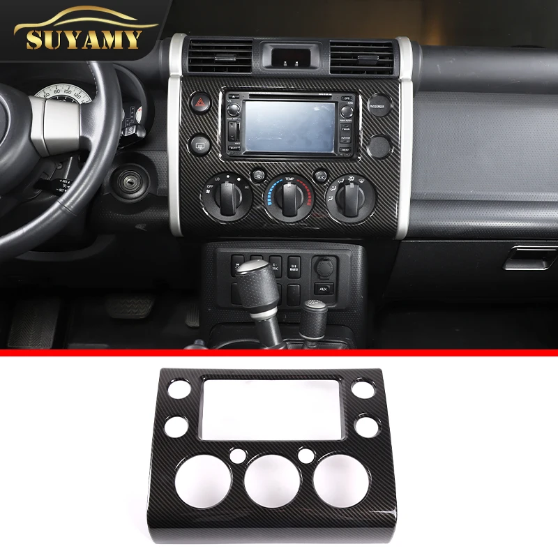 

Car Styling For Toyota FJ Cruiser 2007-21 ABS Carbon Fiber Car Navigation Screen Decorative Panel Frame Cover Trims Accessories