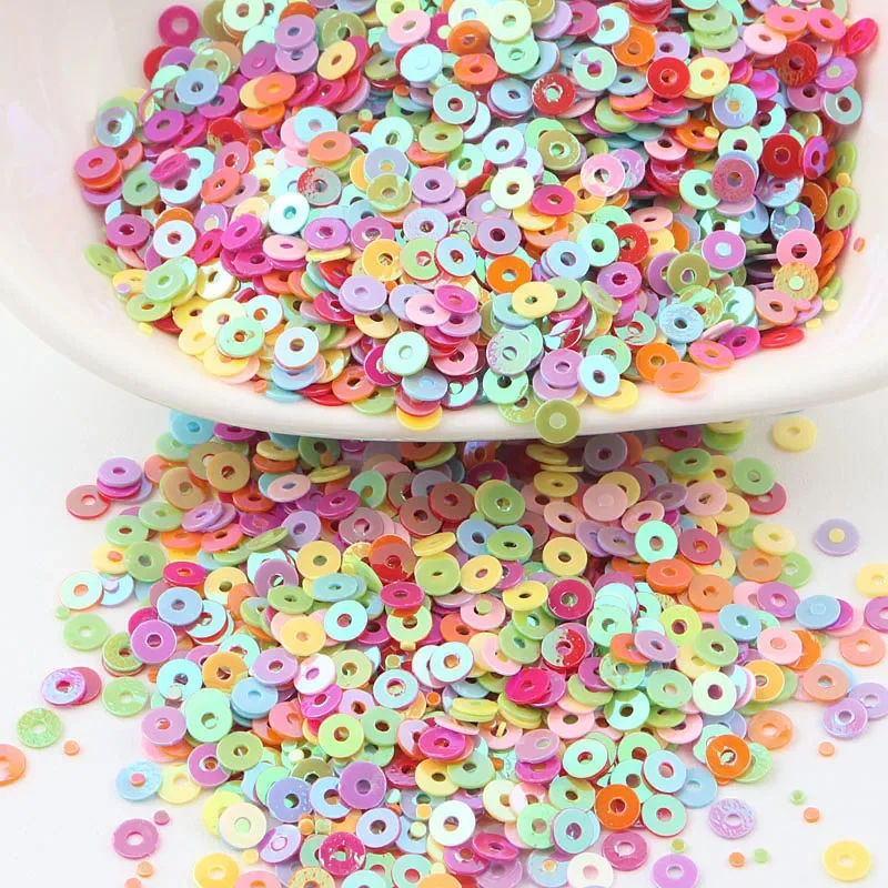 50g Flat Round Glitter Sequins 3mm 4mm 5mm 6mm Sequins for Needlework Craft Paillettes DIY Sewing Garment Lentejuelas Para Coser