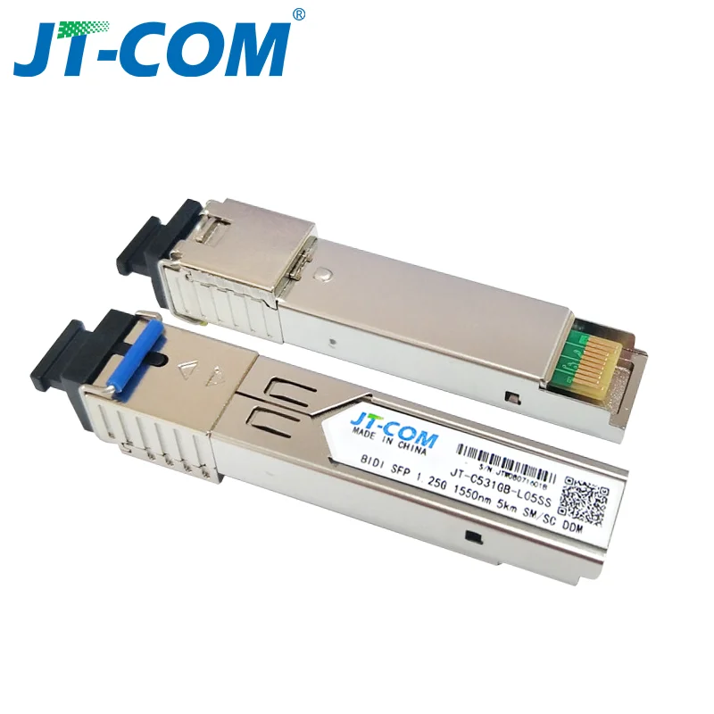 1쌍 기가비트 광섬유 BIDI SC SFP 모듈 1000M SC 1.25G 1310nm/1550nm 싱글 모드 A+B 광섬유 모듈 이더넷 스위치용