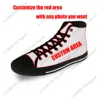Polka Dot Pattern Design High Top High Quality Sneakers Mens Womens Teenager Canvas Sneaker Custom Made Shoe Casual Couple Shoes 4