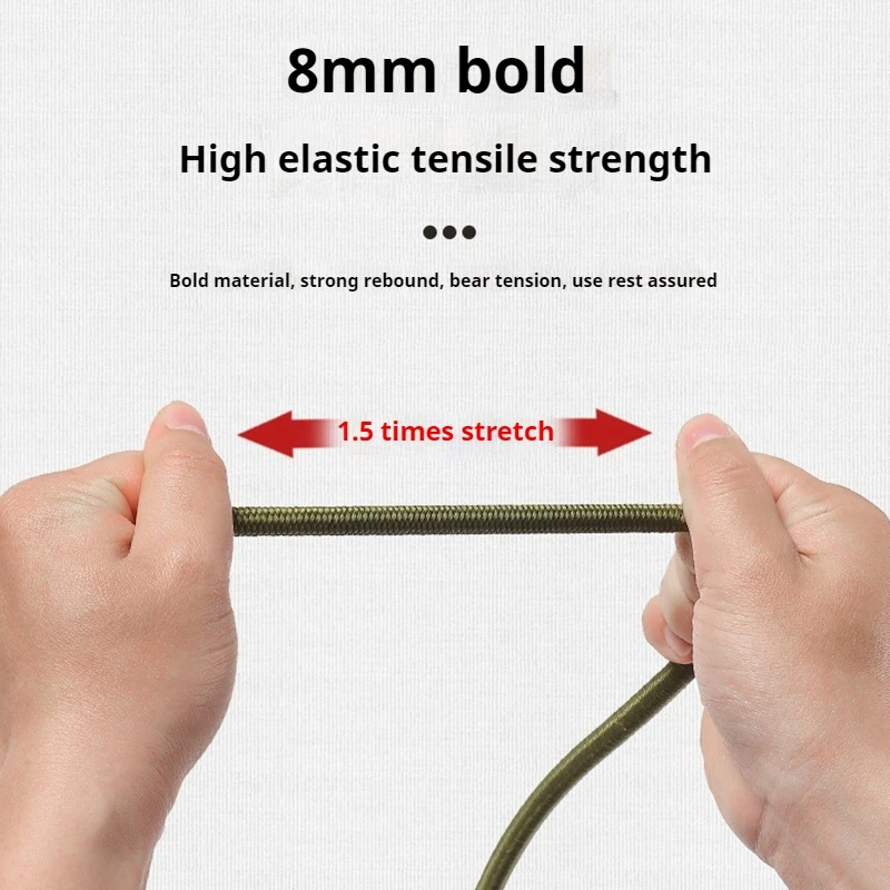 60/90/120cm Heavy Duty Bungee Ropes with Carabiner Outdoor Elastic Tie Strap String Hiking Climing Supplies Luggage Packing Rope