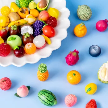 Watermelon Strawberry Pineapple Cantaloupe Mango Durian Dragon Fruit Figurine Diy Miniature Fairy Garden Decoration Accessories 1