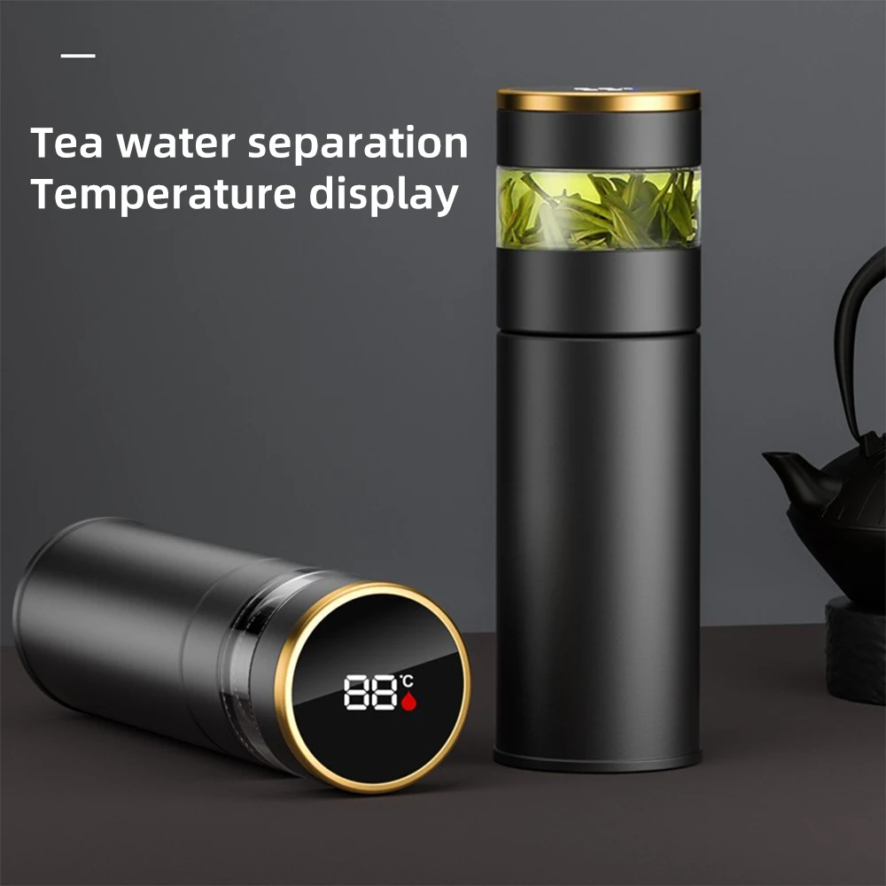 Tea Infuser Thermos Bottle LED Temperature Display 316 Stainless Steel Thermos For Tea Vacuum Insulated Water Bottle Tumbler