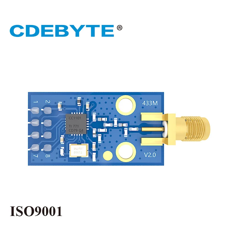 Cc1101 433 Mhz 100Mw Sma Antenna Uhf Ricetrasmettitore Wireless E07-M1101D-Sma Dip 433 Mhz Trasmettitore E Ricevitore Rf Modulo