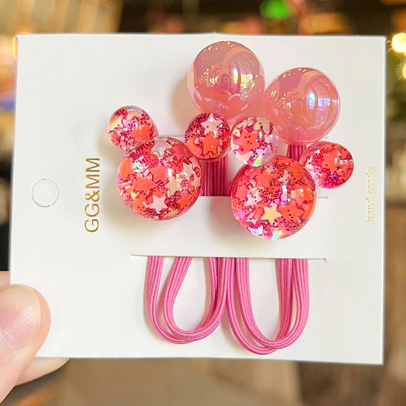 Nette Cartoon Scrunchies Kinder Mädchen Kinder Elastische Haar Gummibänder Zubehör Krawatte Haar Ring Seil Kopfschmuck Kopfbedeckung Ornament – Detail 13