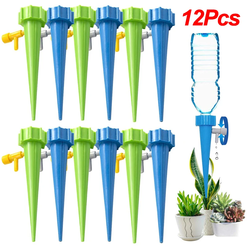 Drip Irrigation Spike Automatic Drip Irrigation System Self Watering Spike for Flower Plants Greenhouse Garden Adjustable Auto Water Dripper Device