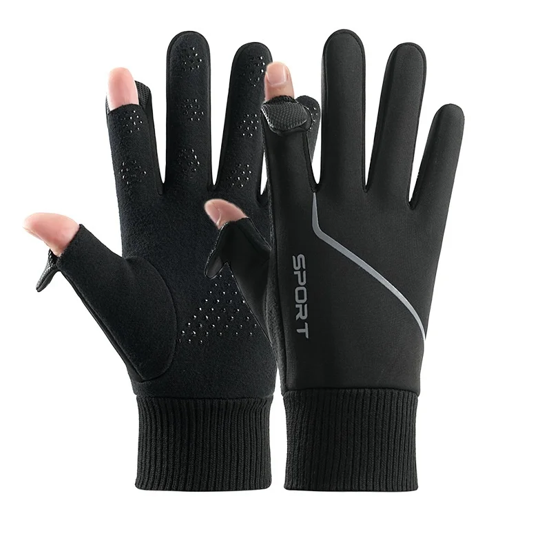 3M Gloves Black Waterproof Winter Warm Cycling Outdoor Sports Running Riding Motorcycle Ski Touch Screen Snowboard Gloves Men 2