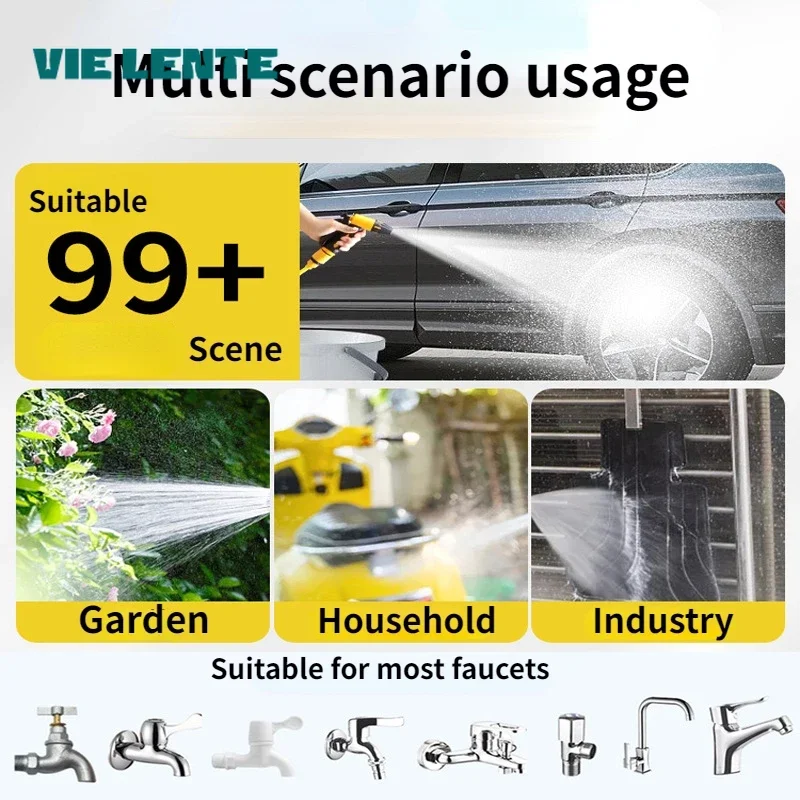 10-30 Meter Telescopic Water Pipe with High-pressure Nozzle Car Washing Tool Set Extension Hose Water Hose for Pressure Cleaner