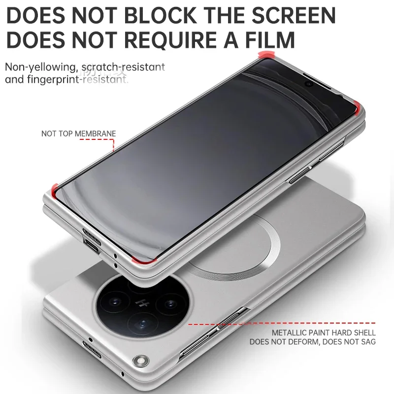Luxurious Metallic Magnetic Flap Frosted Case - Skin-Friendly Bumper Cover