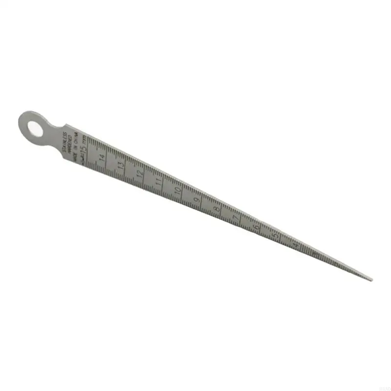 85AD Compact Taper Gage 0-15mm Stainless Steel Taper Welding Gauge Inch & Metric Feeler for Gap Hole Measure Tool ser Scal