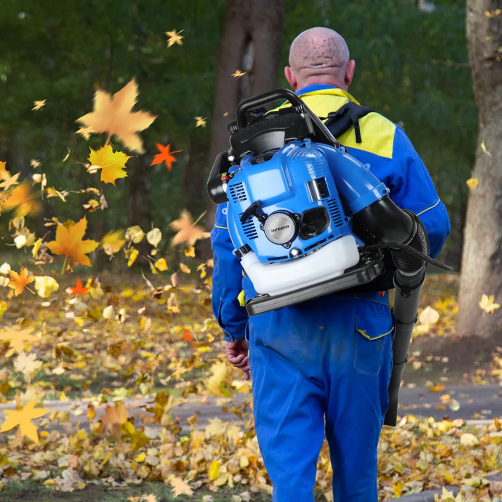 BBX9900 Air Blower Four-Stroke Knapsack Snow Blower Petrol Leaf Leaf Vacuum Wind Fire Extinguisher High Vacuum 75.6Cc Fan