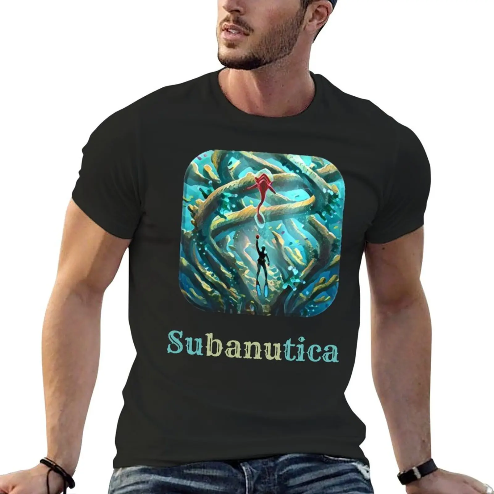 T-Shirt Subnautica Cute Tops Sweat Designer T Shirt Uomo