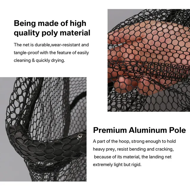 Retractable Fishing Landing Net with Telescoping Pole Foldable Handle for Kids Men Freshwater Saltwater Fly Fishing Carp net 5